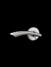 Maniglia di design Maxima, per porta, su rosetta tonda, cromo lucido - FROSIO BORTOLO