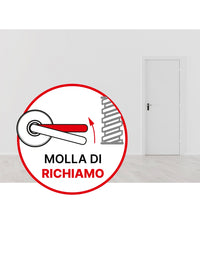 Maniglia di design Mirella, per porta, su rosetta tonda, cromo lucido e satinato - FROSIO BORTOLO