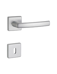 Maniglia su rosetta quadrata Veles, per porta, Argento F1, alluminio - THIRARD