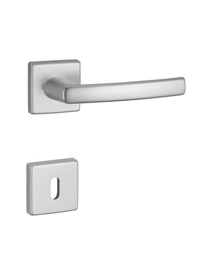 Maniglia su rosetta quadrata Veles, per porta, Argento F1, alluminio - THIRARD