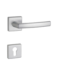 Maniglia su rosetta quadrata Veles, per porta, Argento F1, alluminio - THIRARD