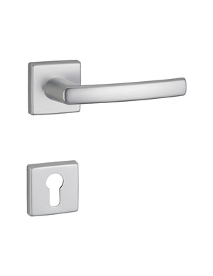 Maniglia su rosetta quadrata Veles, per porta, Argento F1, alluminio - THIRARD