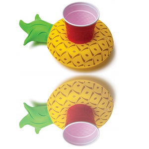 Trade Shop - Porta Bicchiere Ananas Gonfiabile Galleggiante Mare Piscina Pineapple Lattina -
