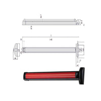 Maniglione Fast Touch 84 Vertical 59816-11-0 Cisa