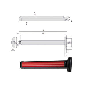 Maniglione Fast Touch 84 Vertical 59816-11-0 Cisa