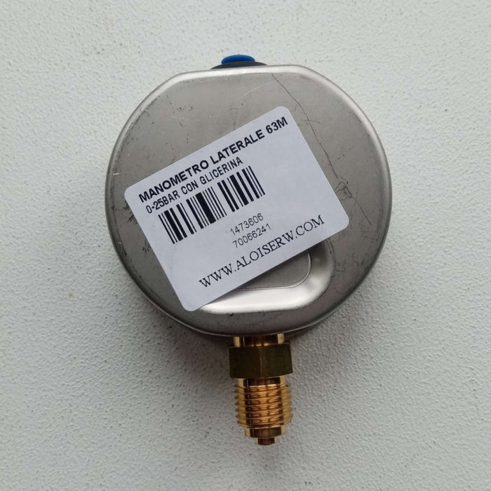 Manometro 0-25 bar a bagno di glicerina attacco laterale