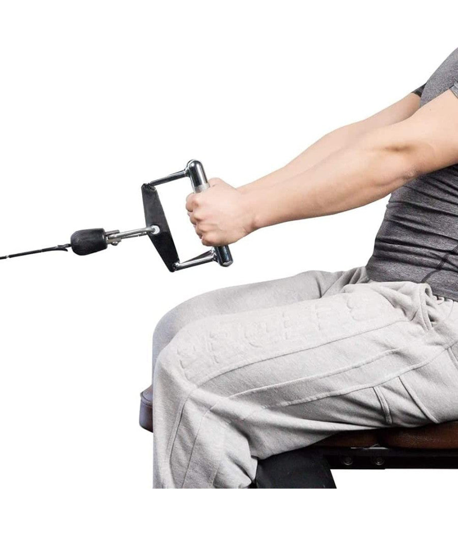 Manopole Per Fitness Maniglia A Canottaggio Attacco Per Cavo Palestra Esercizio         