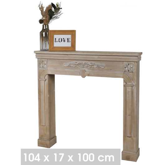 Caminetto decorativo color rovere invecchiato - dimensioni 107x17xH100cm