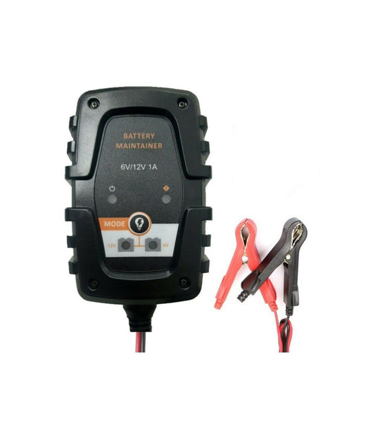 Mantenitore Di Carica Batterie Auto Moto 6v 12v 1a Caricabatterie Portatile         