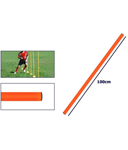 Marcatori Per Allenamento 100 Cm Calcio Ostacoli Slalom Colori Fluo E Resistenti  Arancione       