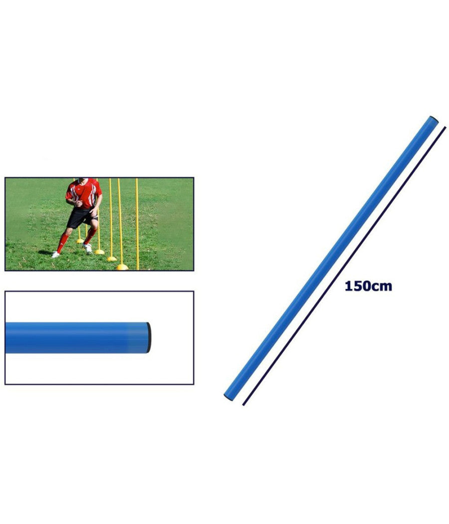 Marcatori Per Allenamento Altezza 150 Cm Calcio Barra Ostacoli Slalom Fluo         