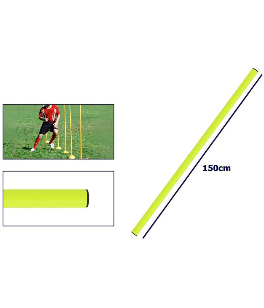 Marcatori Per Allenamento Altezza 150 Cm Calcio Barra Ostacoli Slalom Fluo         