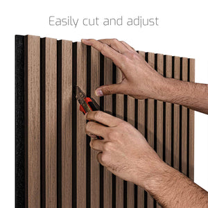 Mozart - Set di 2 pannelli fonoassorbenti decorativi in legno 235x60 cm, marrone chiaro