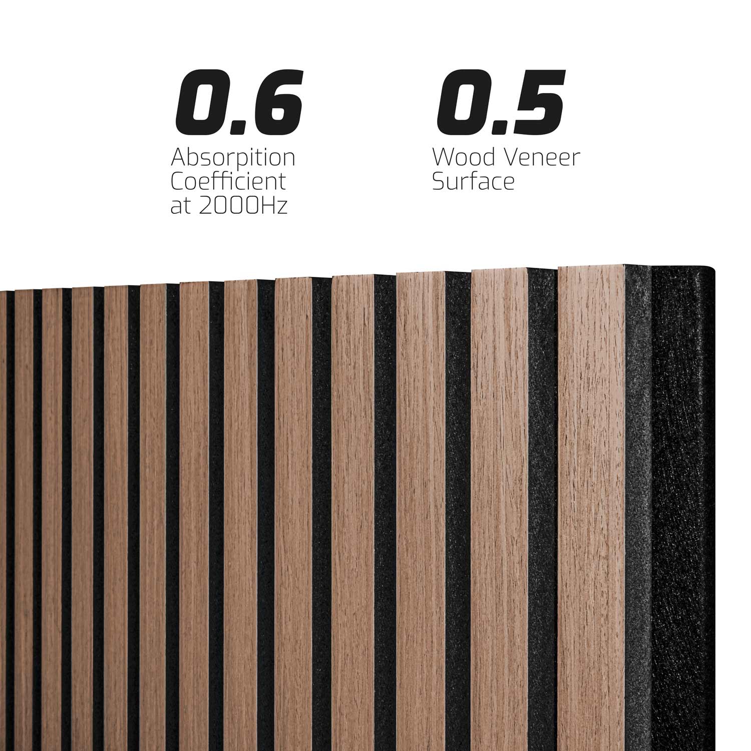 Mozart - Set di 2 pannelli fonoassorbenti decorativi in legno 235x60 cm, marrone chiaro