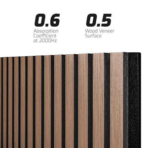 Mozart - Set di 2 pannelli fonoassorbenti decorativi in legno 235x60 cm, marrone chiaro