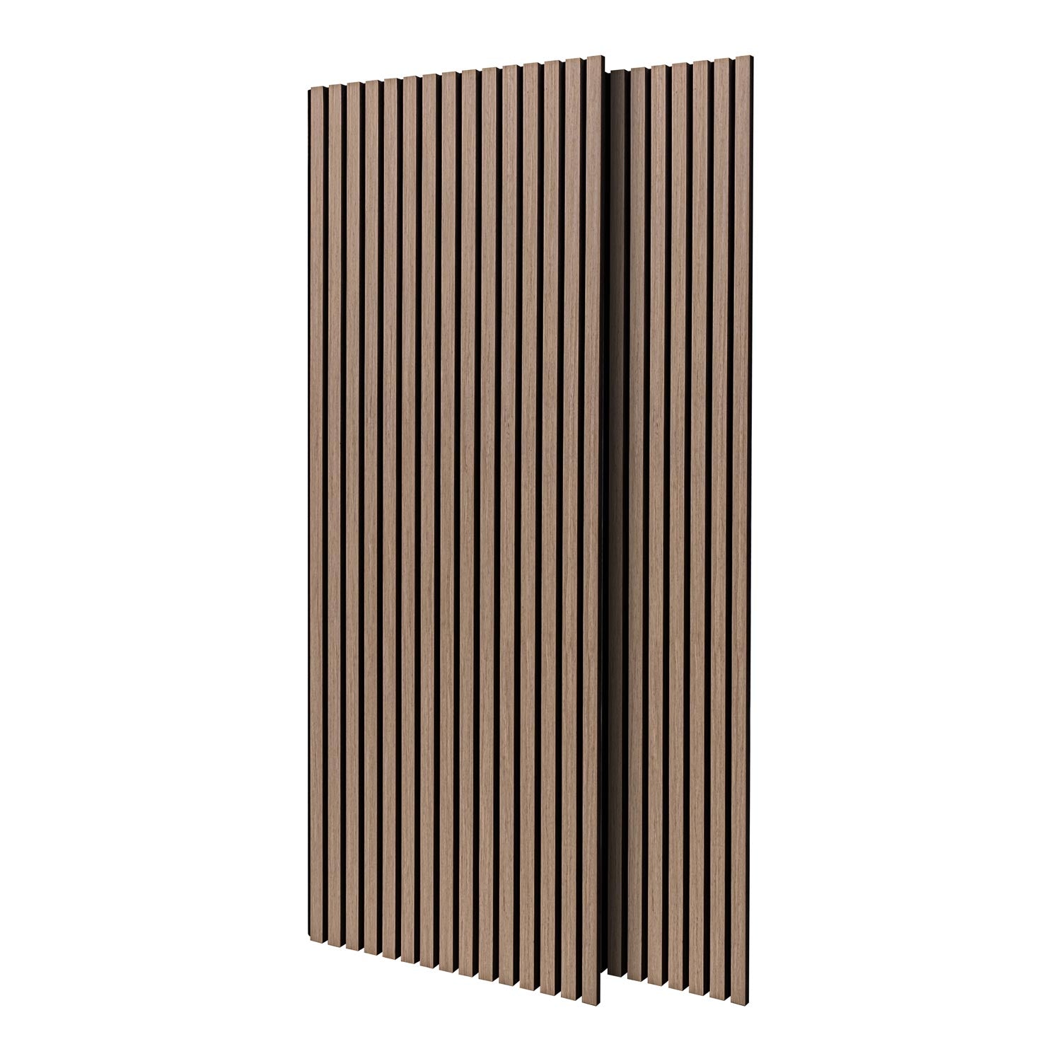 Mozart - Set di 2 pannelli fonoassorbenti decorativi in legno 235x60 cm, marrone chiaro