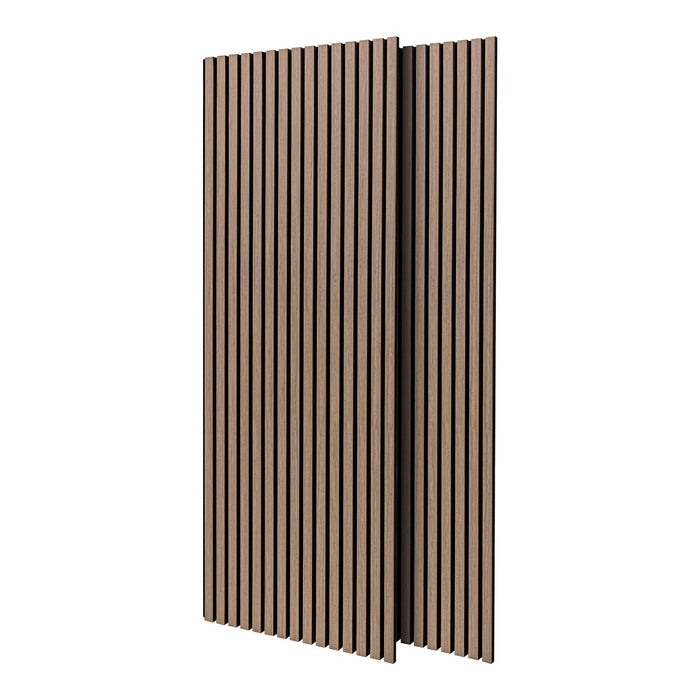 Mozart - Set di 2 pannelli fonoassorbenti decorativi in legno 235x60 cm, marrone chiaro