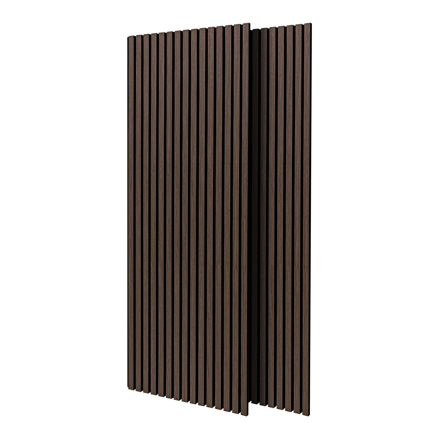 Mozart - Set di 2 pannelli fonoassorbenti decorativi in legno 235x60 cm, marrone scuro