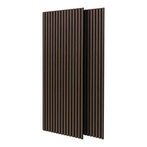 Mozart - Set di 2 pannelli fonoassorbenti decorativi in legno 235x60 cm, marrone scuro