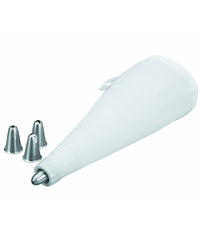 Sac A Poche Professionale Tasca Pasticciere Con 4 Beccucci Acciaio Cake         