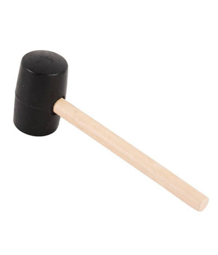Martello In Gomma 750 Grammi Manico In Legno Diametro 65 Mm Da Falegname 93044         