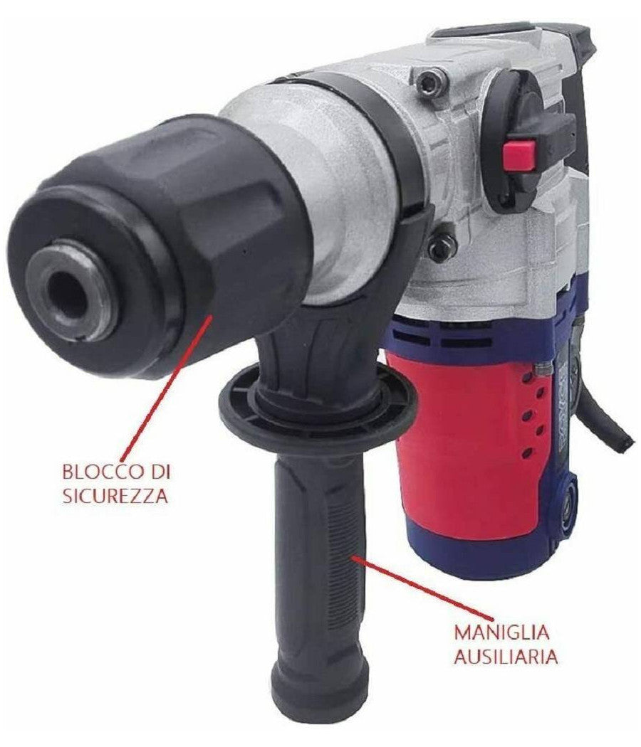 Martello Perforatore Rotativo Tassellatore Trapano 1100w Demolitore Foro Rrh26         