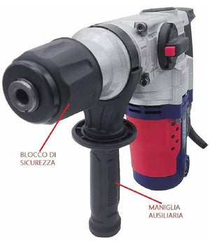 Martello Perforatore Rotativo Tassellatore Trapano 1100w Demolitore Foro Rrh26         