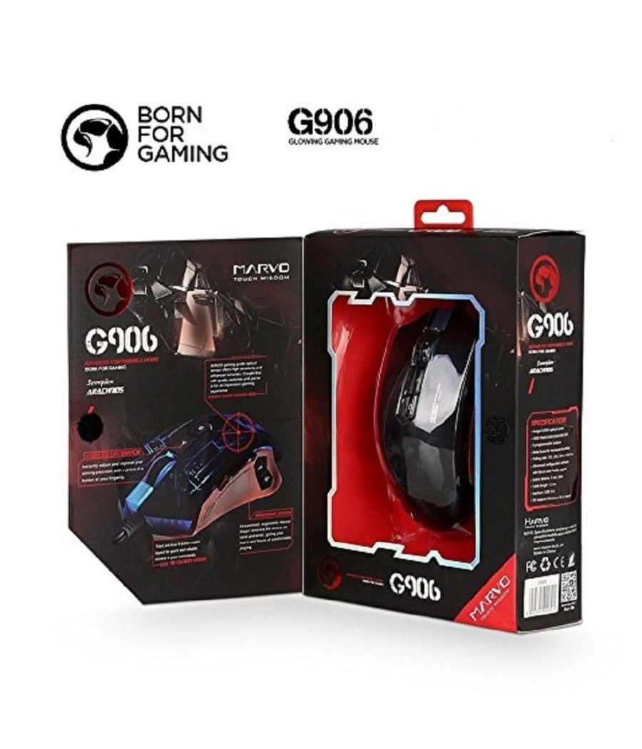 Marvo Scorpion G906 Mouse Gaming Wireless Retroilluminato Dpi Pc Usb 4000dpi         