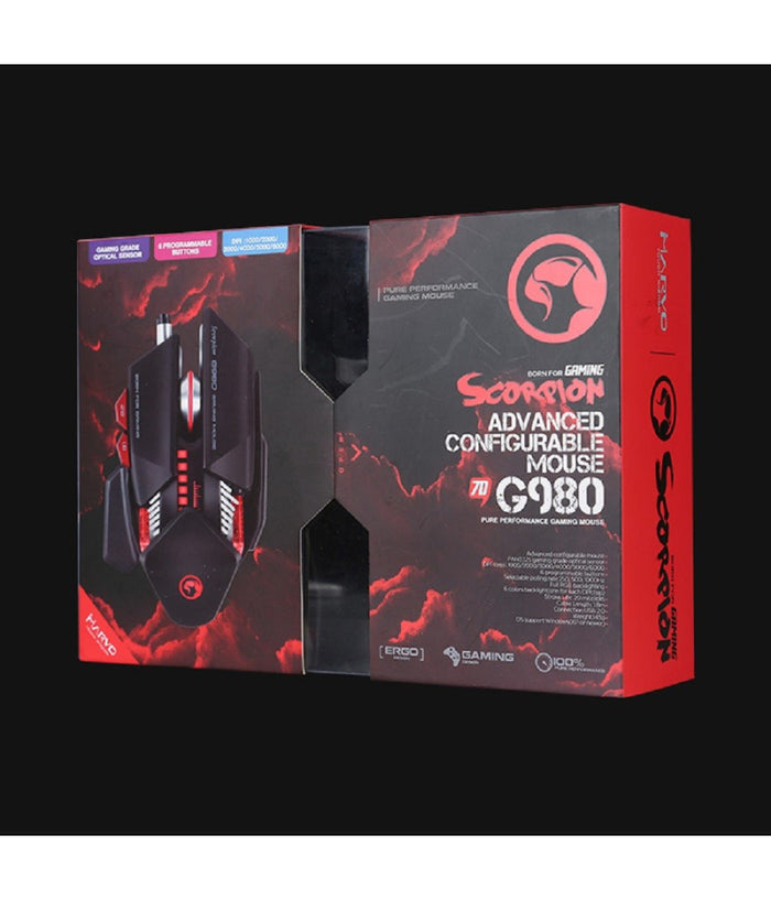 Marvo Scorpion G980 Gaming Mouse Wireless 6000dpi Luminoso 6 Tasti Programmabili         