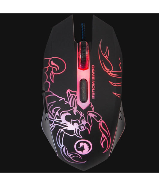 Marvo Scorpion M316 Mouse Ottico Gaming Retroilluminato 2400 Dpi Luminoso Pc Usb         