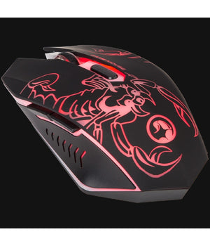 Marvo Scorpion M316 Mouse Ottico Gaming Retroilluminato 2400 Dpi Luminoso Pc Usb         