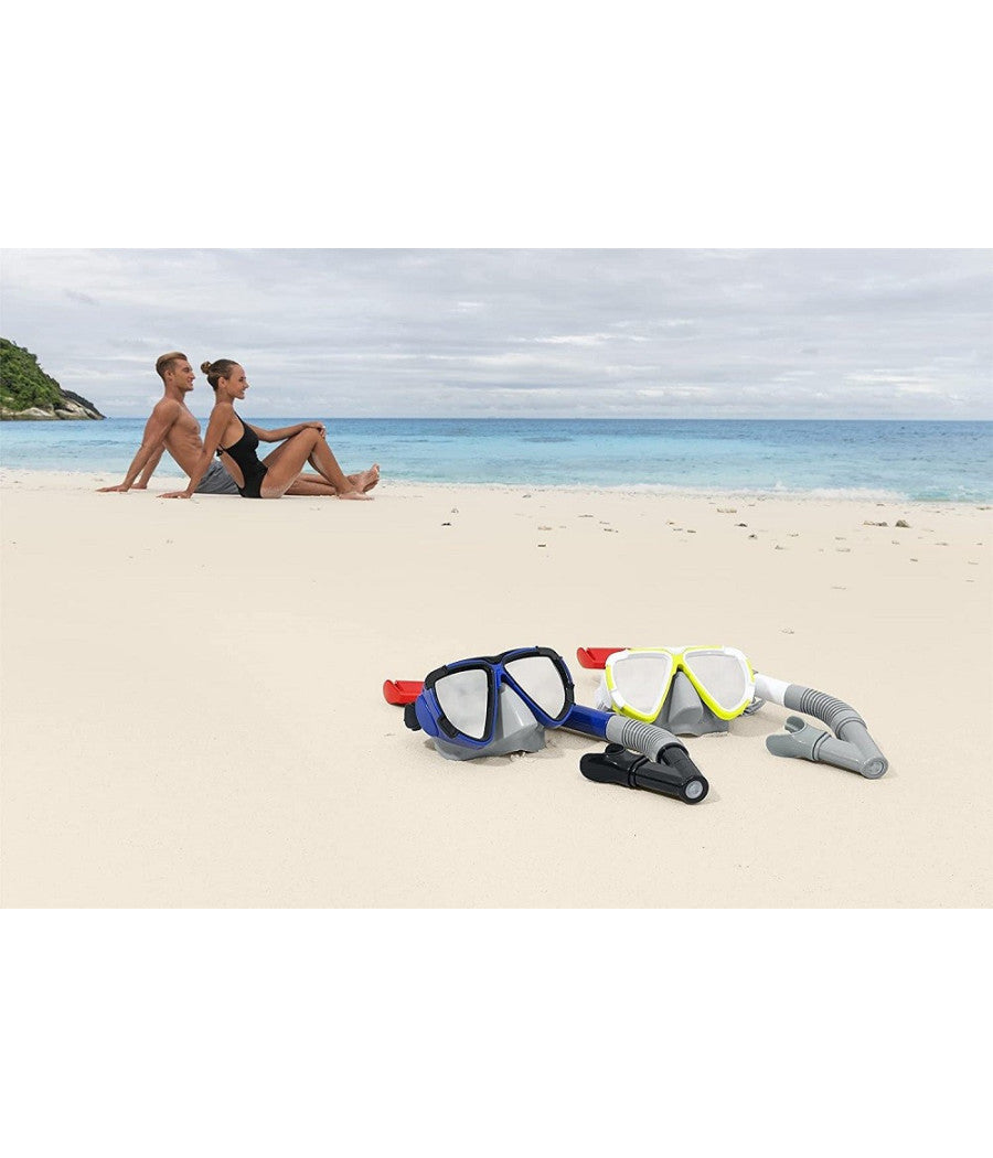 Maschera + Boccaglio Sub Adulto Set Snorkeling Dive Mira 14+ Anni 2 Colori 24053         