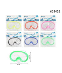 Trade Shop - Maschera Da Nuoto Mare Sub Spiaggia Estate Snorkling 16x10cm Colori Vari 605416 -