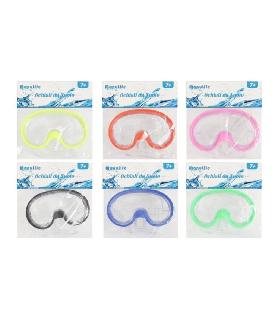 Trade Shop - Maschera Da Nuoto Mare Sub Spiaggia Estate Snorkling 16x10cm Colori Vari 605416 -