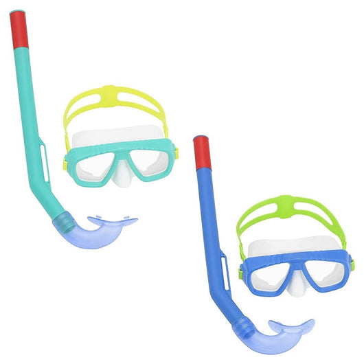 Trade Shop - Maschera Da Snorkeling Con Boccaglio Bambini Fun 3-6 Anni Colori Assortiti 24018 -