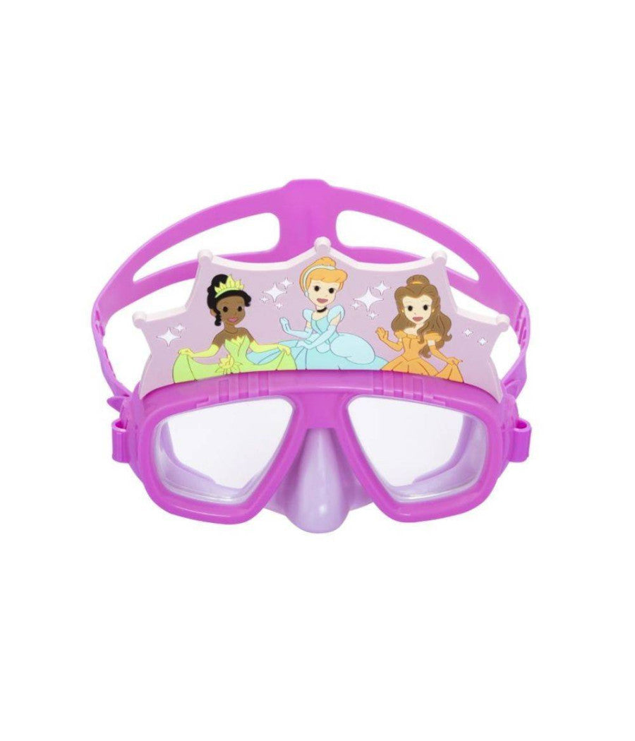 Maschera Disney Principesse Per Bambini Regolabili Nuoto Piscina Mare Estate         