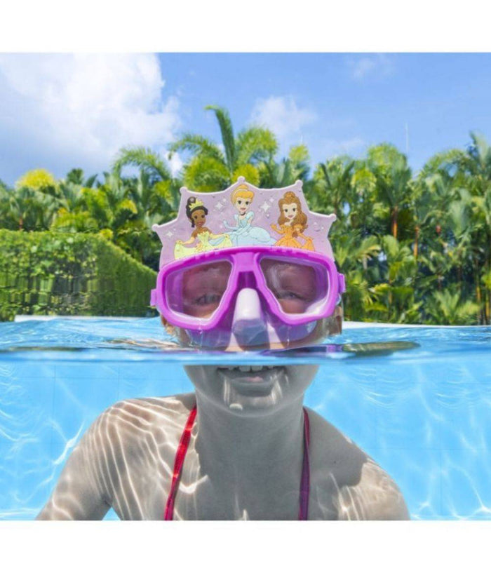 Maschera Disney Principesse Per Bambini Regolabili Nuoto Piscina Mare Estate         