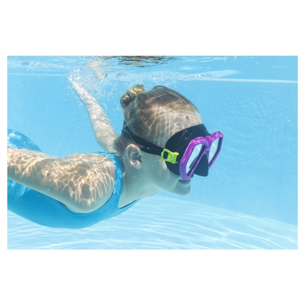 Trade Shop - Maschera Eversea Dive Lenti In Policarbonato 7-14 Anni Colori Assortiti 22040 -