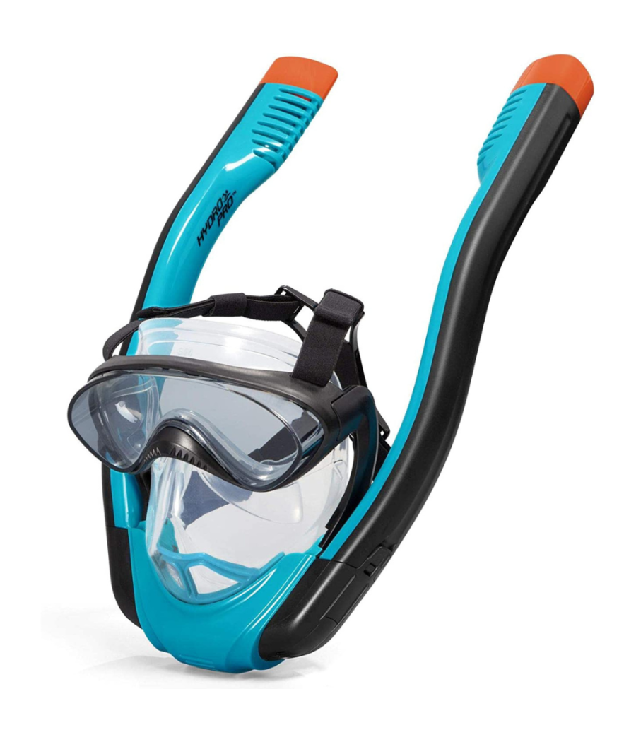 Trade Shop - Maschera L/xl Con 2 Boccagli Da Snorkeling Sub Per Mare Piscina Hydro-pro 24058 -