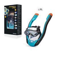 Trade Shop - Maschera L/xl Con 2 Boccagli Da Snorkeling Sub Per Mare Piscina Hydro-pro 24058 -