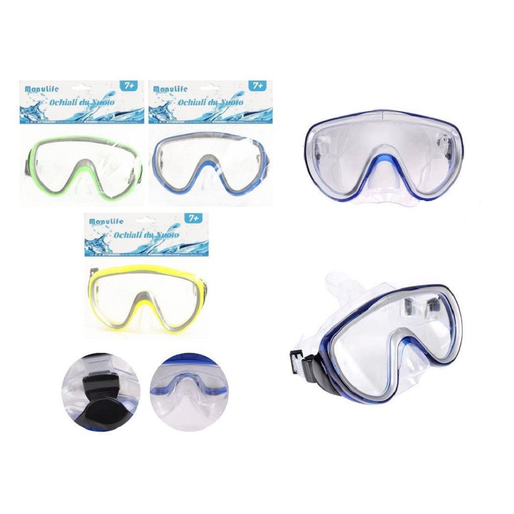 Trade Shop - Maschera Mare Nuoto Piscina Estate Sport Immersioni 160x100mm Vari Colori 605430 -