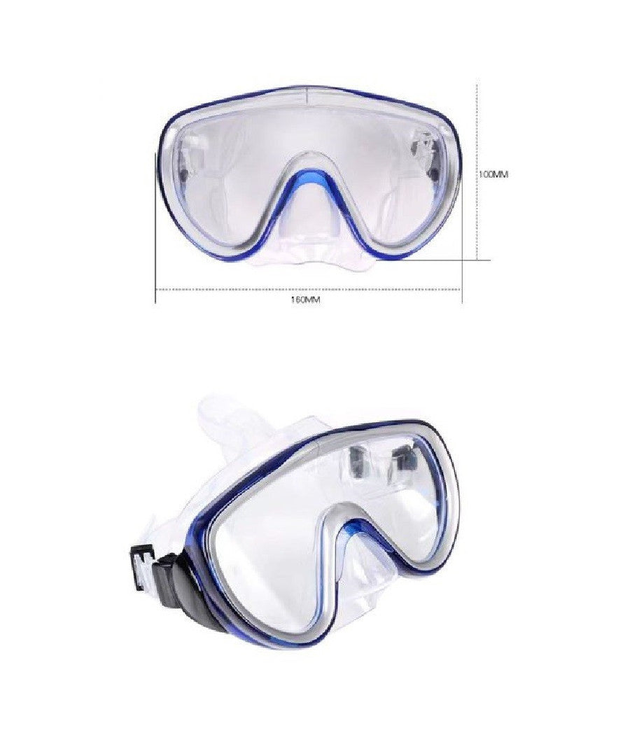 Trade Shop - Maschera Mare Nuoto Piscina Estate Sport Immersioni 160x100mm Vari Colori 605430 -
