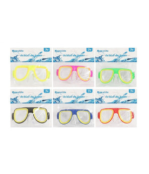 Trade Shop - Maschera Nuoto Immersioni Mare Piscina Estate Bambini 16x10cm Vari Colori 605411 -