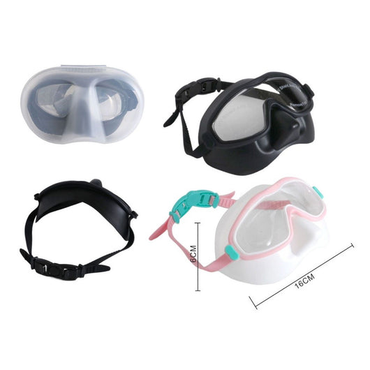 Trade Shop - Maschera Occhialini Da Nuoto Con Copertura Per Naso 16x6cm Attrezzatura Immersioni 618448 -
