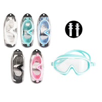 Trade Shop - Maschera Occhialini Tappi Nuoto Mare Spiaggia Estate 16x10cm Vari Colori 605423 -