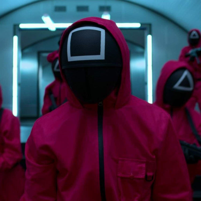 Trade Shop - Maschera Squid Game Serie Tv Costume Originale Gioco Del Calamaro Cosplay -   -quadrato    -