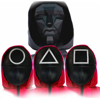 Trade Shop - Maschera Squid Game Serie Tv Costume Originale Gioco Del Calamaro Cosplay -   -special Pack 4 Maschere    -