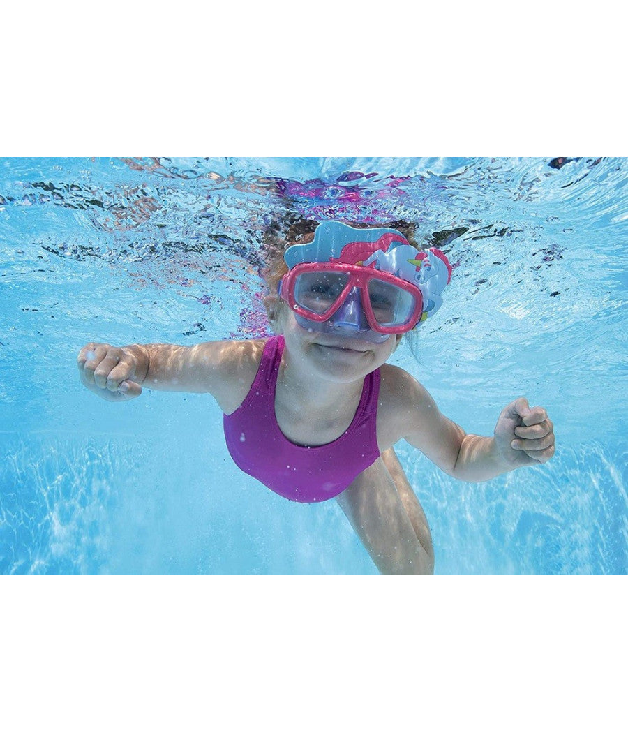 Trade Shop - Maschera Subacquea Per Bambini Con Animaletti 3+ Anni 3 Fantasie Assortite 22064 -