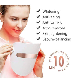 Maschera Viso Fototerapia Spettro Bellezza Acne Pelle Anti Rughe Radiofrequenza         
