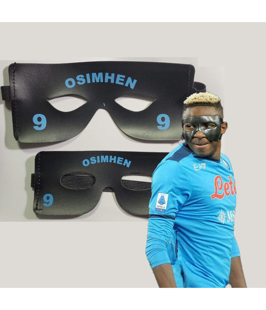 Mascherina Nera Osimhen Calcio Napoli Fan Tifosi Bambini Ragazzi Festa Scudetto         